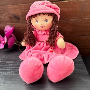 Disney Pink and Brown Plush Doll with Accessories